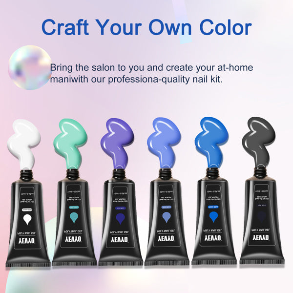 Premium 6‑Piece Polygel Kit with UV Lamp, Slip & Primer