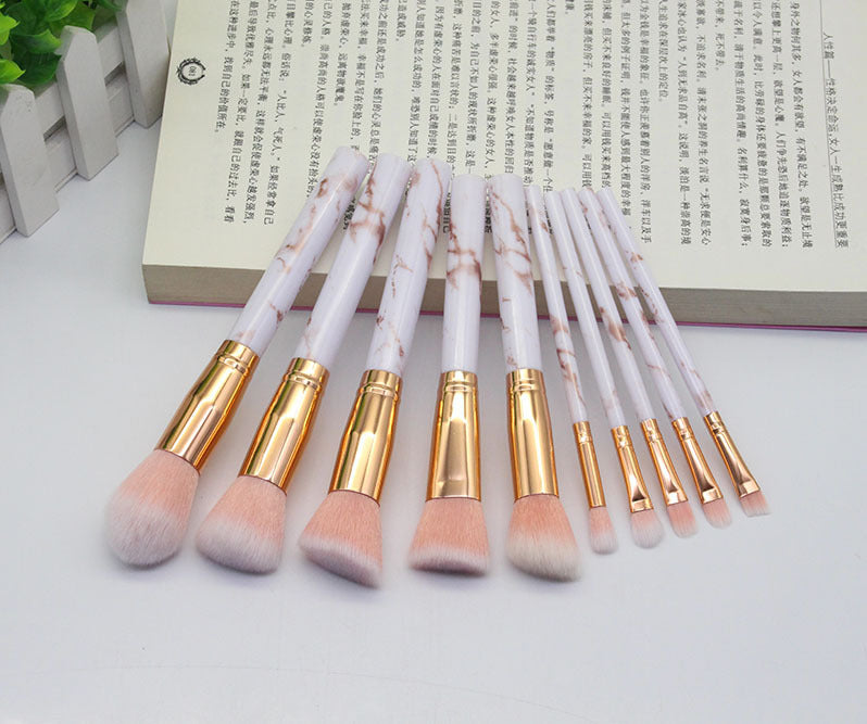 15-Piece Marbled Design Makeup Brush Set – Elegant, Soft & Professional