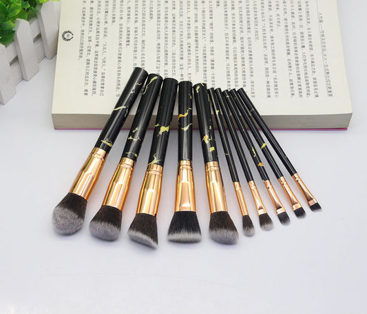 15-Piece Marbled Design Makeup Brush Set – Elegant, Soft & Professional