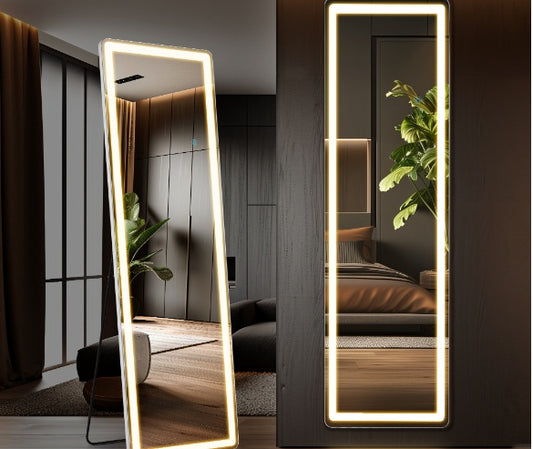 3-Color LED Makeup Mirror with Lights & Touch Control
