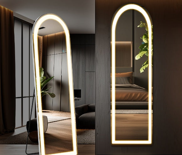 3-Color LED Makeup Mirror with Lights & Touch Control