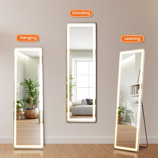 3-Color LED Makeup Mirror with Lights & Touch Control