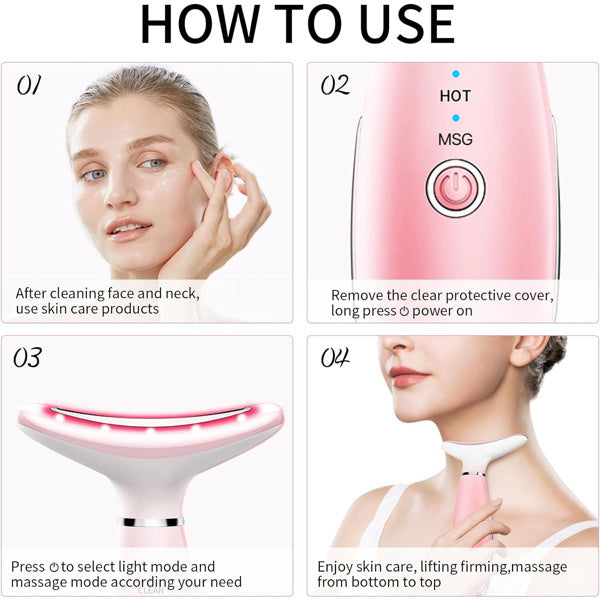 Facial & Neck Massager – Skin-Tightening Massage Tool
